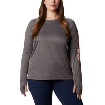 Columbia Ženske Majice S Kapuljačom - Tidal Heather Plus Size Crne Roze | IWTM-46397